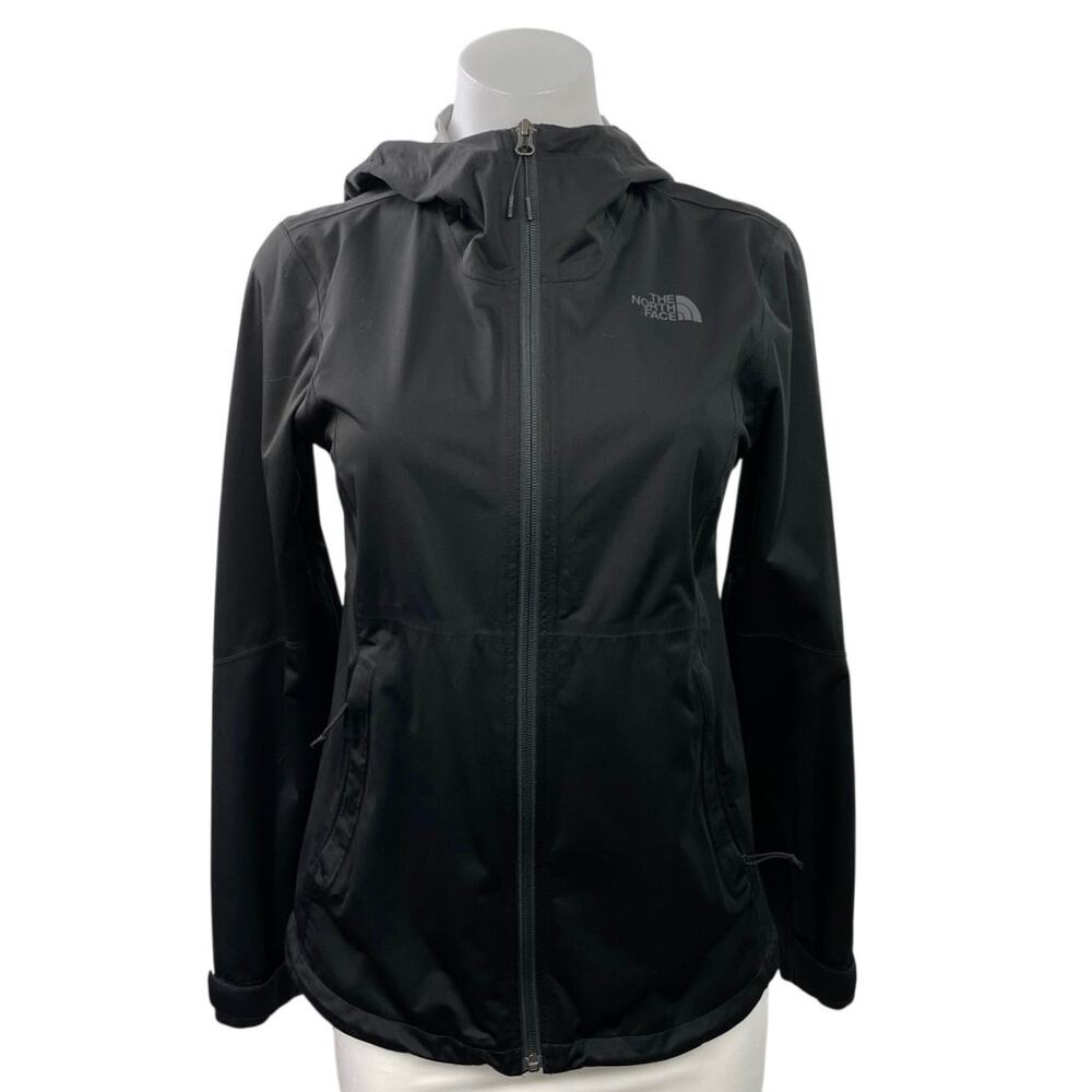 The North Face Hikesteller Women Black Waterproof Hooded Parka Shell Jacket Sz S